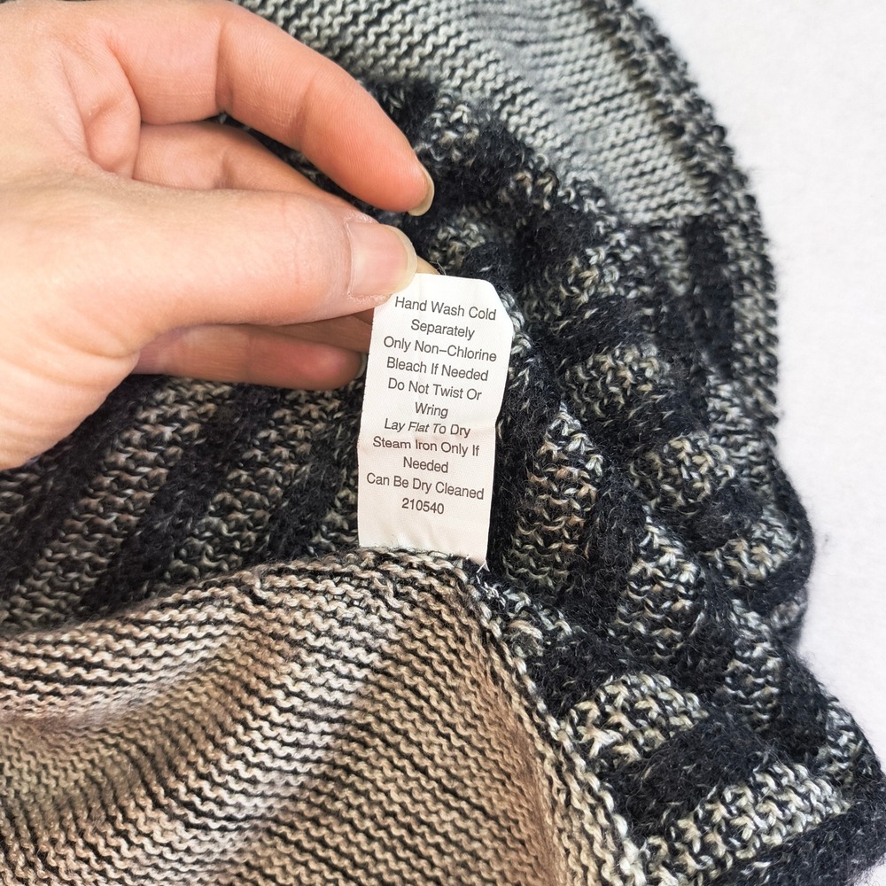 Cabi Gray Black Wool Blend Patchwork Open Front‎ … - image 7